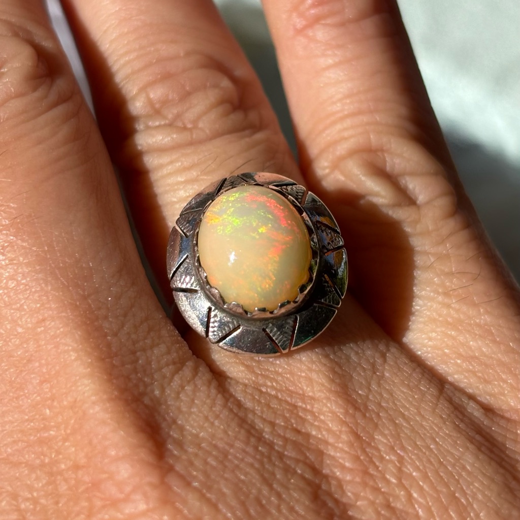 Opal Cabochon Ring